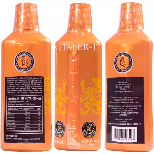 Vitafer-l Bebida Potencial 500ml Original